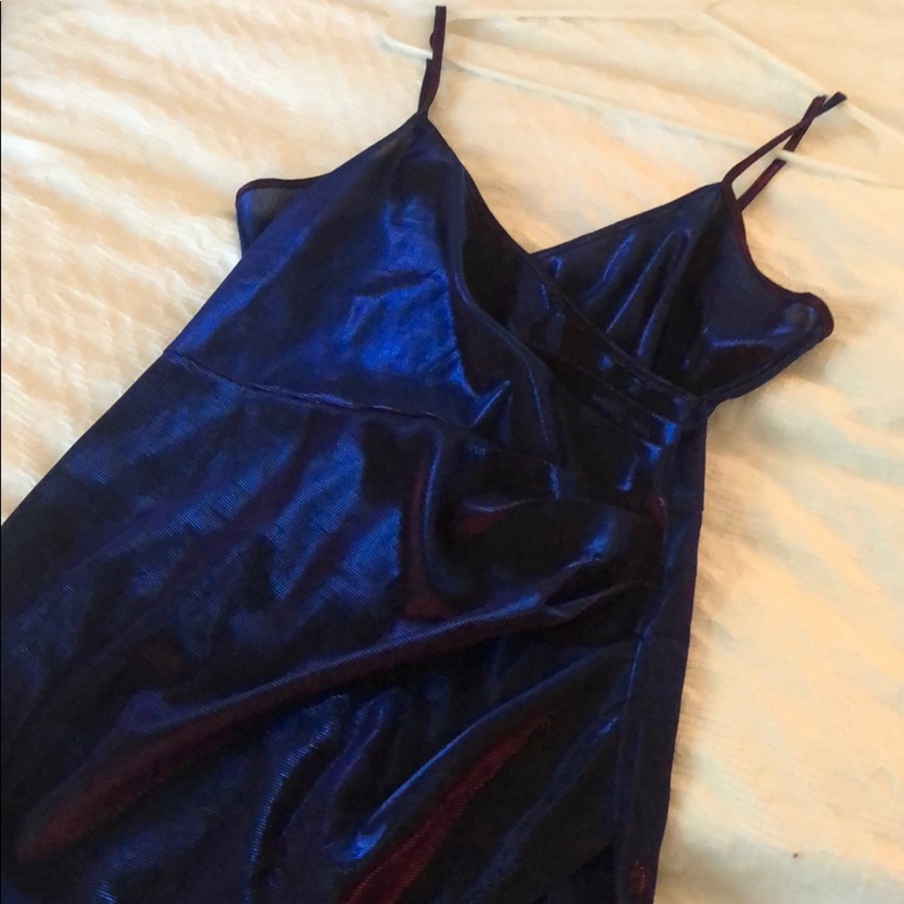 NWT metallic wrap dress